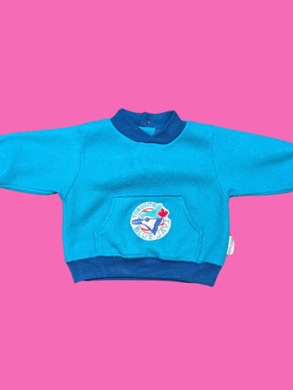 Vintage 1990's Blue Jays Baseball Team Fleece Sweater for Kids 12 Months